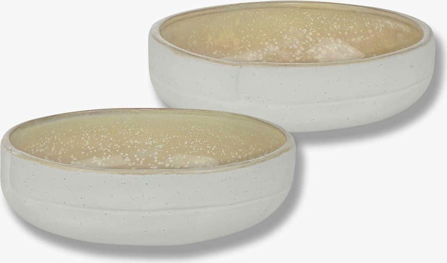 Bílo-béžové misky v sadě 2 ks z kamene ø 13,5 cm Sand Grain – Mette Ditmer Denmark