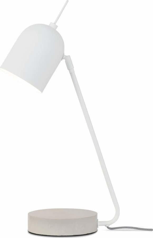 Bílá stolní lampa s kovovým stínidlem (výška 57 cm) Madrid – it's about RoMi