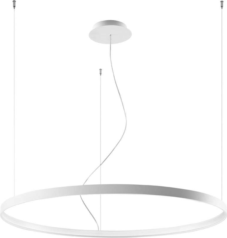 Bílé závěsné svítidlo Nice Lamps Ganica, ø 100 cm