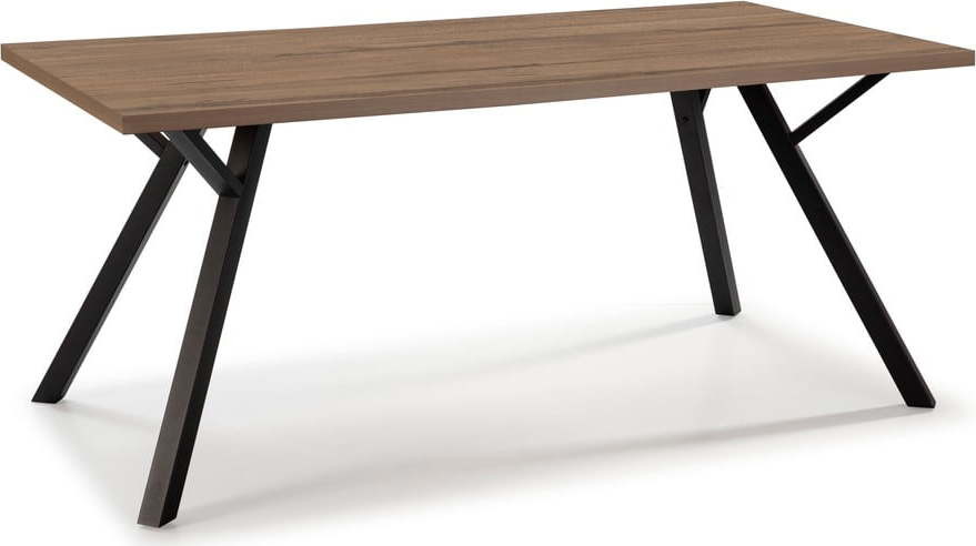 Jídelní stůl s deskou v dekoru ořechového dřeva 90x160 cm Paola – Marckeric