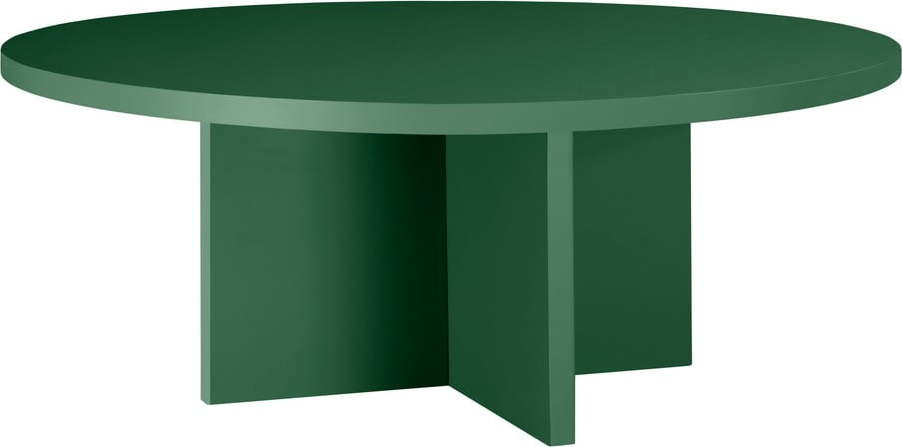 Tmavě zelený kulatý konferenční stolek ø 80 cm Pausa – Really Nice Things