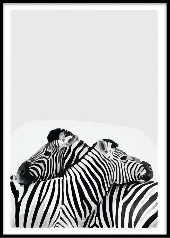 Plakát 20x30 cm Two Zebra – Piacenza Art