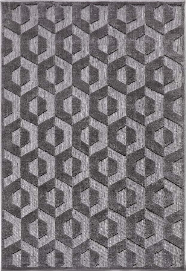 Antracitový koberec 57x90 cm Iconic Hexa – Hanse Home