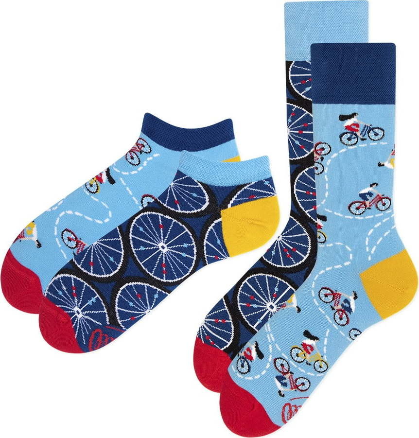 Sada 2 párů klasických a kotníkových ponožek Many Mornings Bicycles, vel. 43-46