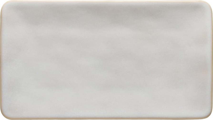 Bílý kameninový talíř Costa Nova Roda, 28 x 16 cm