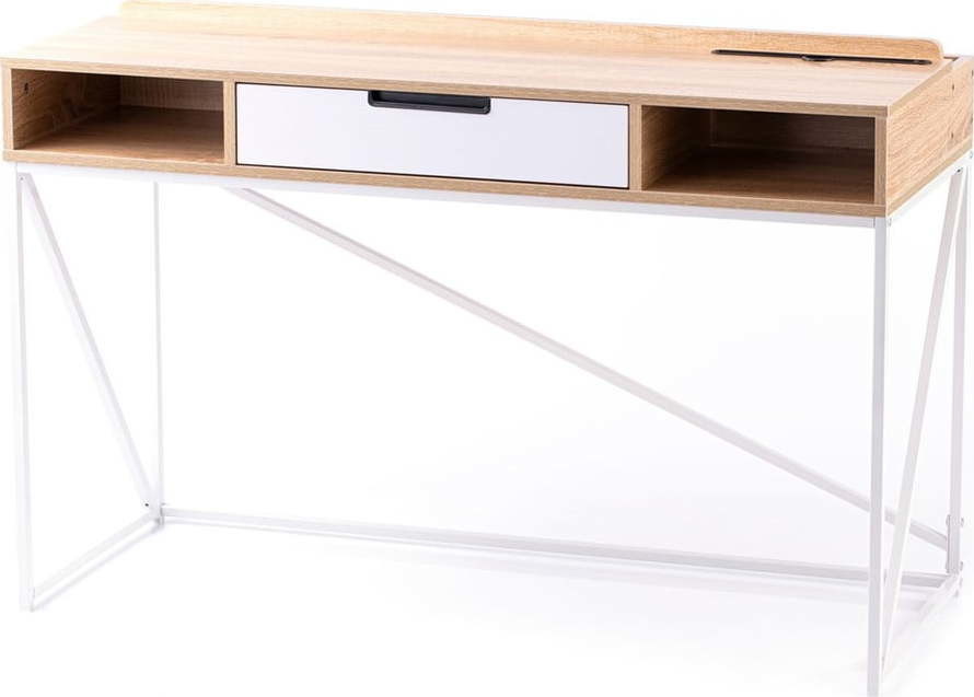 Pracovní stůl s deskou v dubovém dekoru 48x120 cm Odel – Homede