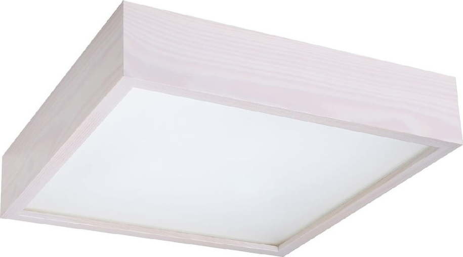 Bílé stropní svítidlo se skleněným stínidlem 38.5x38.5 cm Busha – Nice Lamps