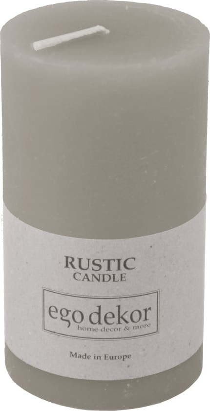 Šedá svíčka Rustic candles by Ego dekor Rust, doba hoření 38 h