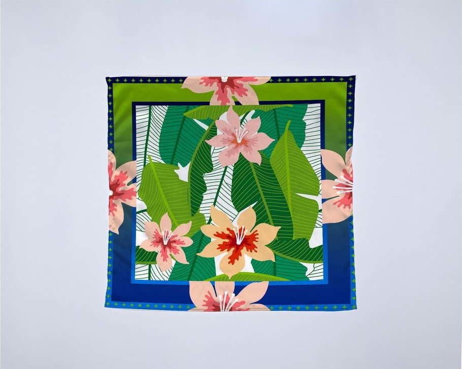 Módní šátek Madre Selva Tropical Garden, 55 x 55 cm