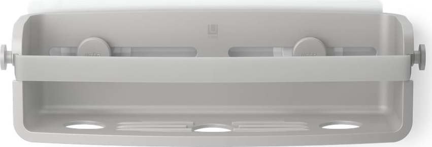 Šedá samodržící koupelnová polička z recyklovaného plastu Flex Adhesive – Umbra