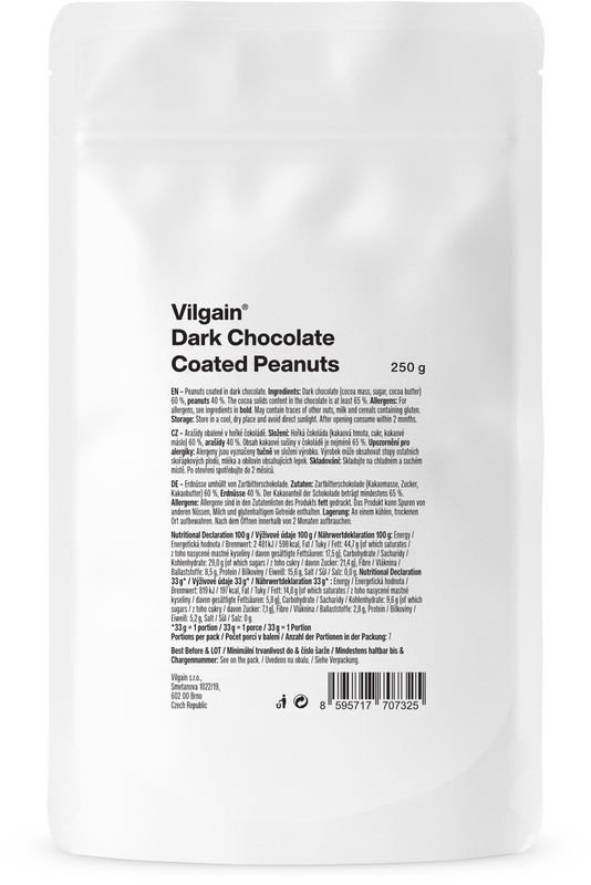 Vilgain Arašídy v hořké čokoládě 250 g