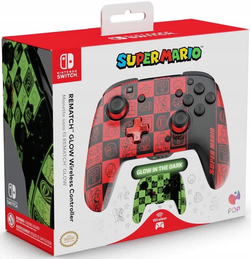 Pdp Switch Bezdrátová podložka Rematch ICons Glow in the Dark