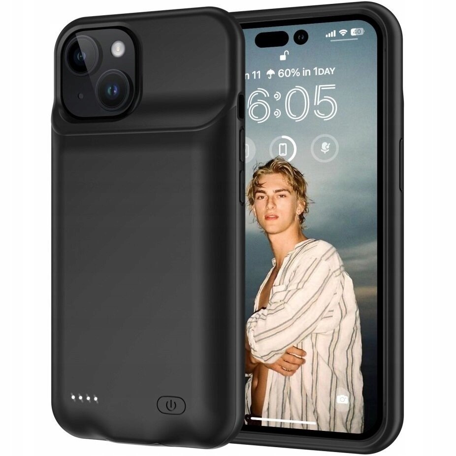 Pouzdro s baterií, powerbanka 8500mAh pro iPhone 15 Plus, pouzdro, power case