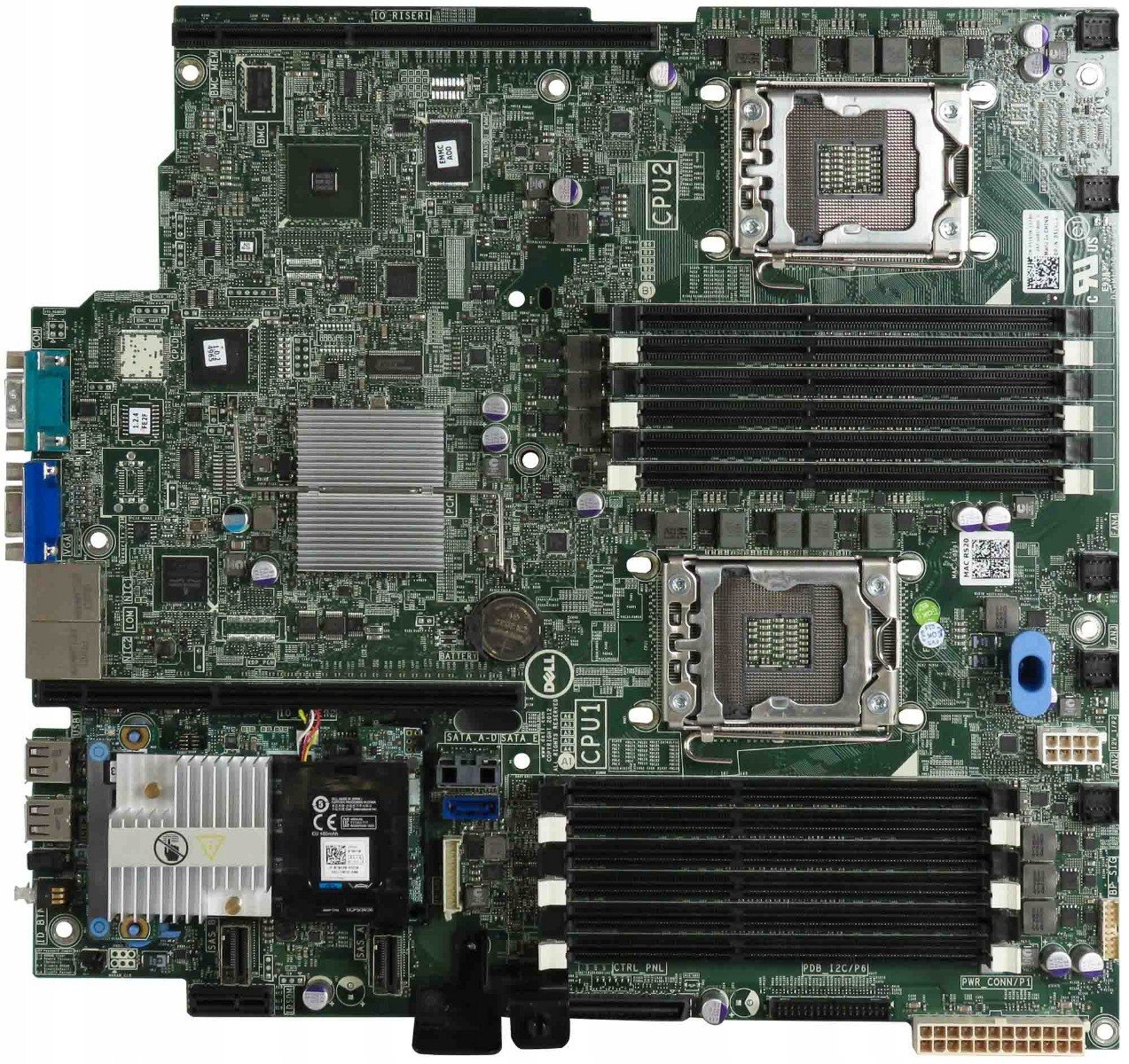 Dell 051XDX 2x LGA1356 12x DDR3 Poweredge R520V2 Perc H710 Mini Bbu