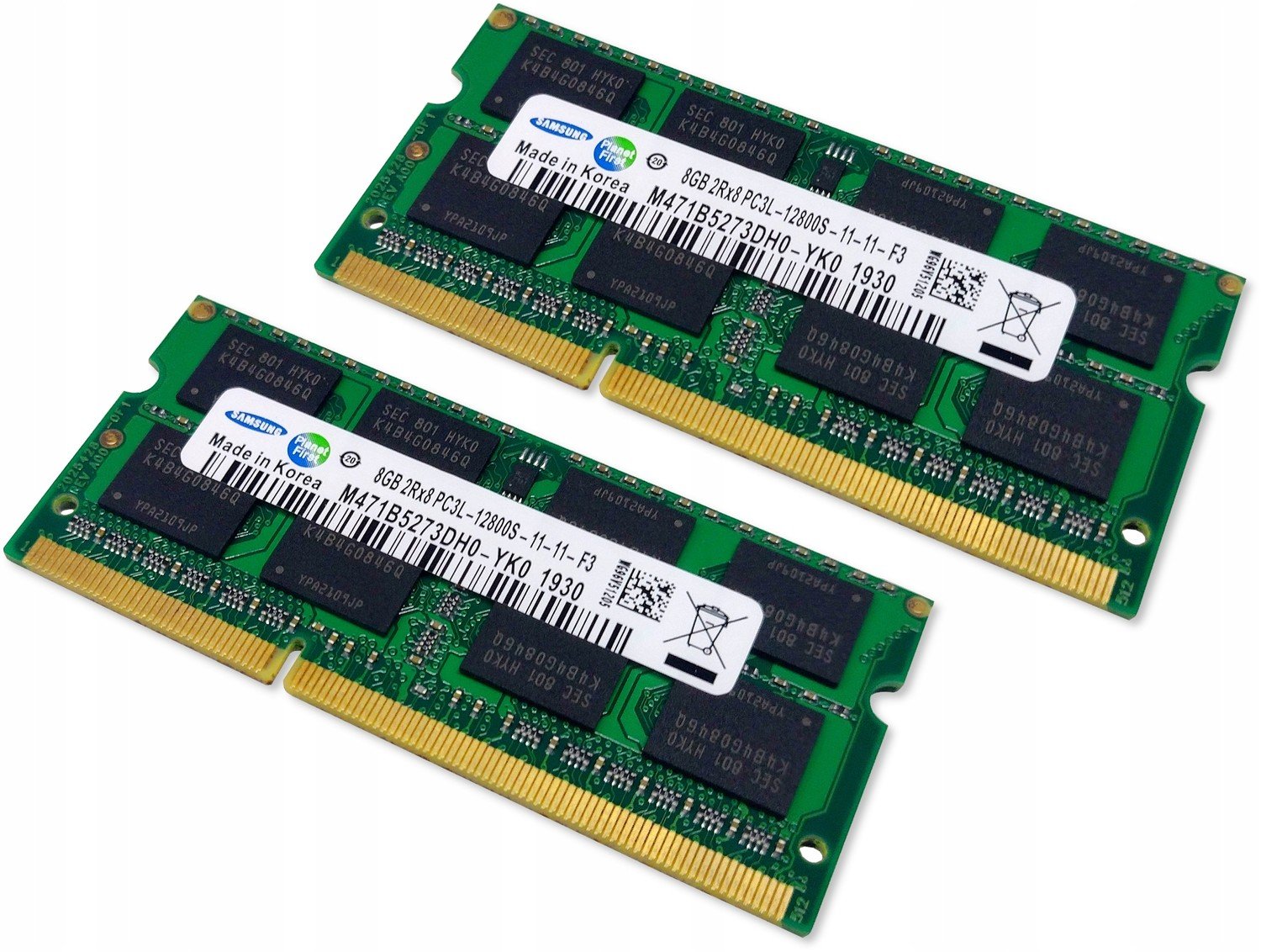 Ram 16GB (2x8) DDR3L PC3L 12800S 1600MHz Samsung