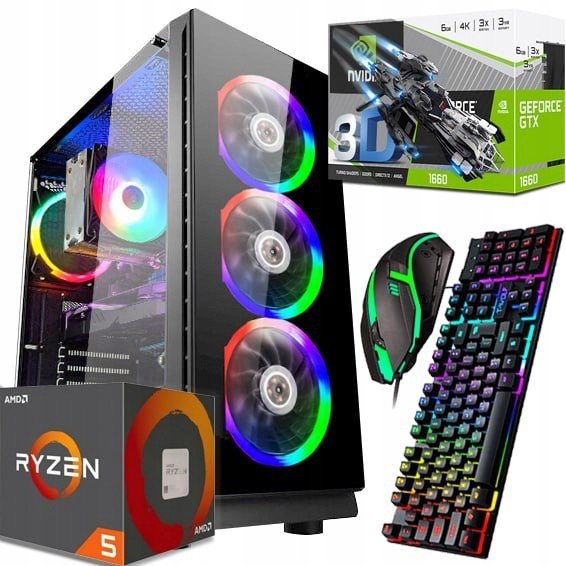 Pc Herní Ryzen 5 12X 3,9GHZ 16GB Gtx 6GB Ssd Win