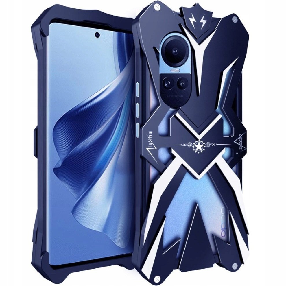 Pancéřové pouzdro pro Oppo Reno 10 Pro 5G, pouzdro zadní rám case z hliníku