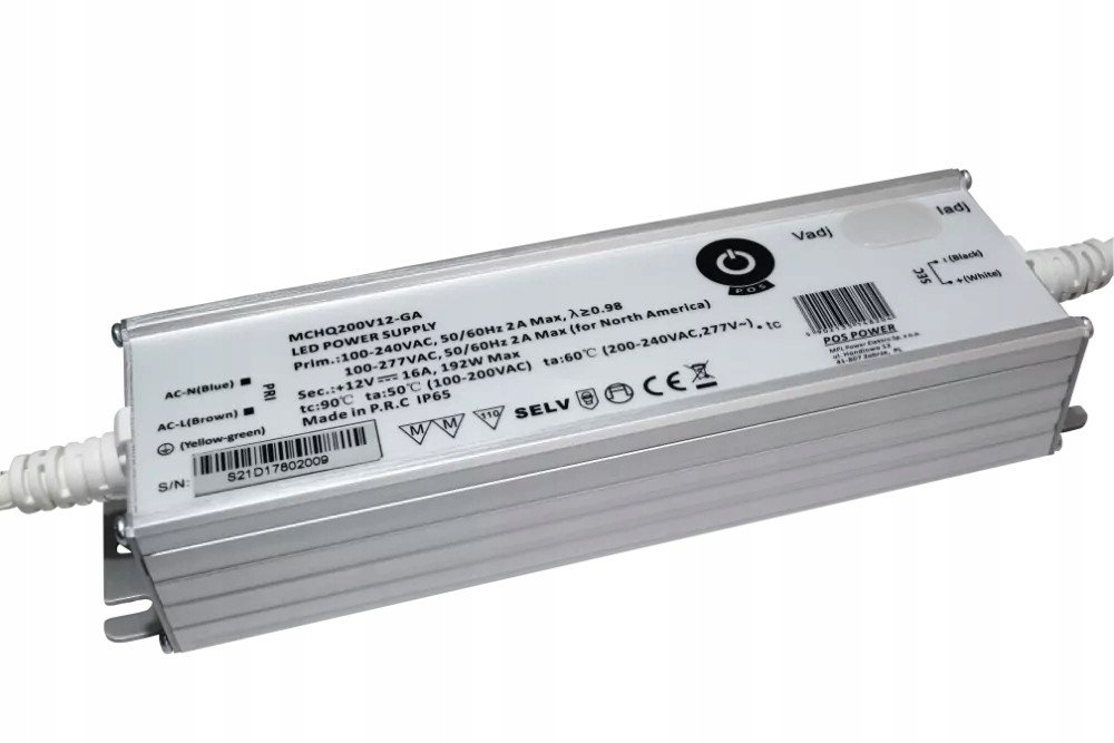 Napájecí Zdroj Pos 16A 192W 12V IP65 MCHQ200V12-GA