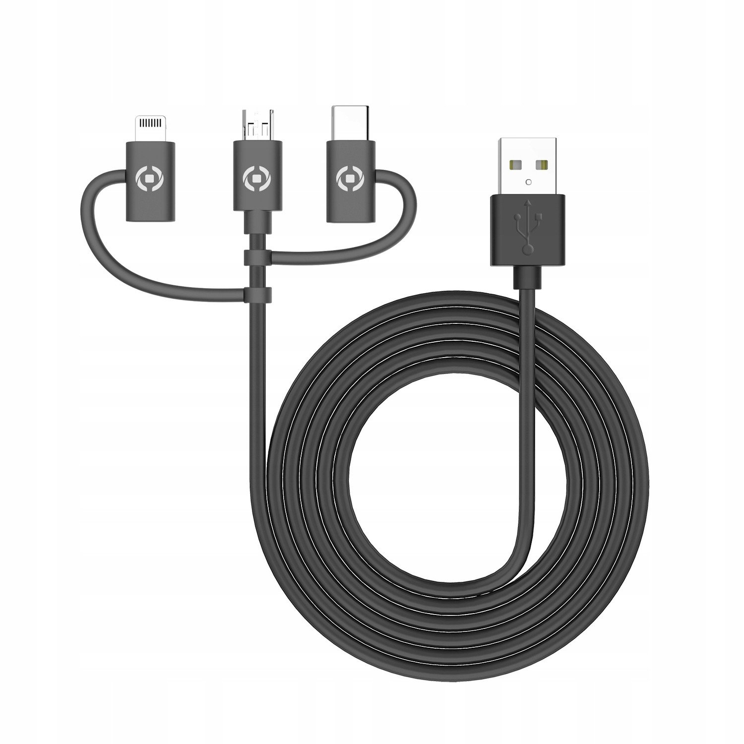 Kabel 3v1 Micro USB/USB-C/Lightning 12W Celly