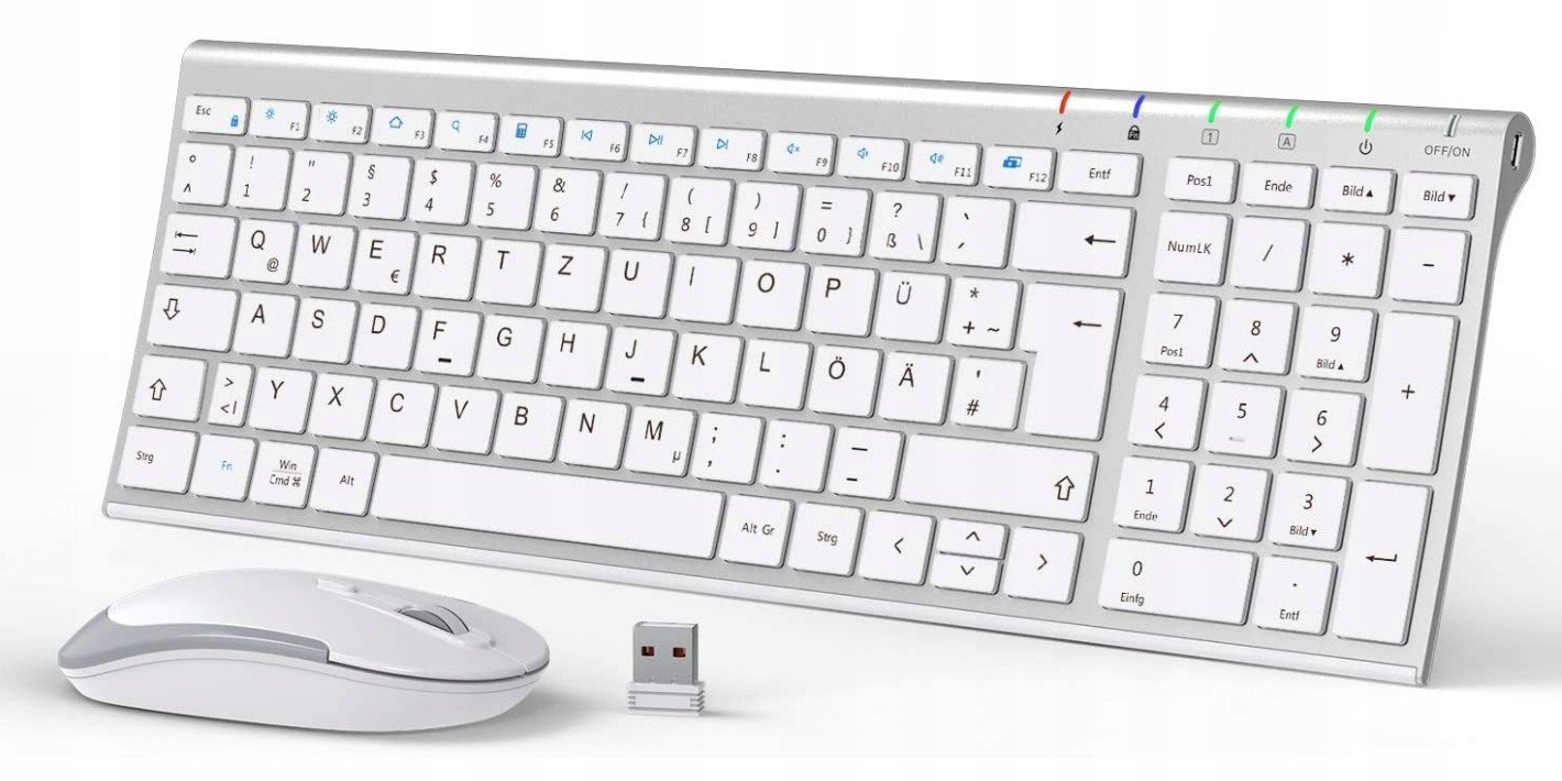 Set klávesnice a myši iClever bílý