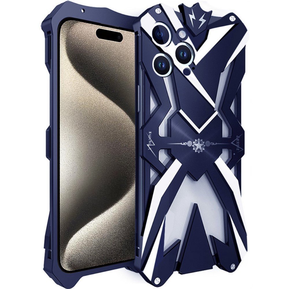 Hliníkové pancéřové pouzdro pro iPhone 15 Pro, pouzdro Alu case