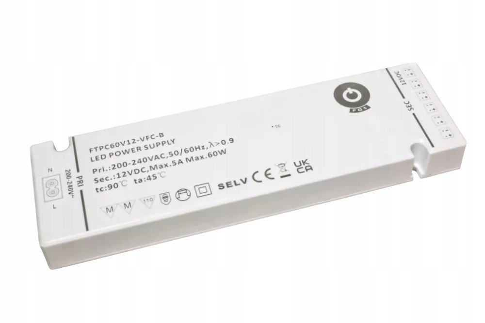 Napájecí Adaptér Pos 5A 60W 12V FTPC60V12-VFC-B