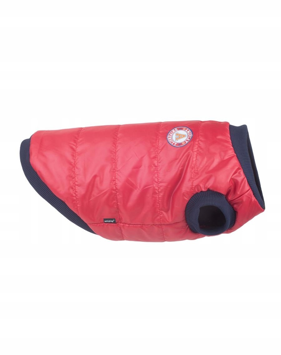 Péřová bunda pro psa Amiplay Bronx 41cm červená
