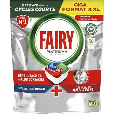 Fairy Platinum+ Tout en 1 Tablety 58ks 900g