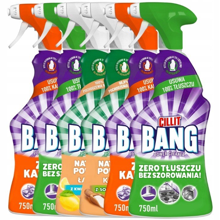 Cillit Bang Spray Úklidové prostředky Mix Sada 6x750ml