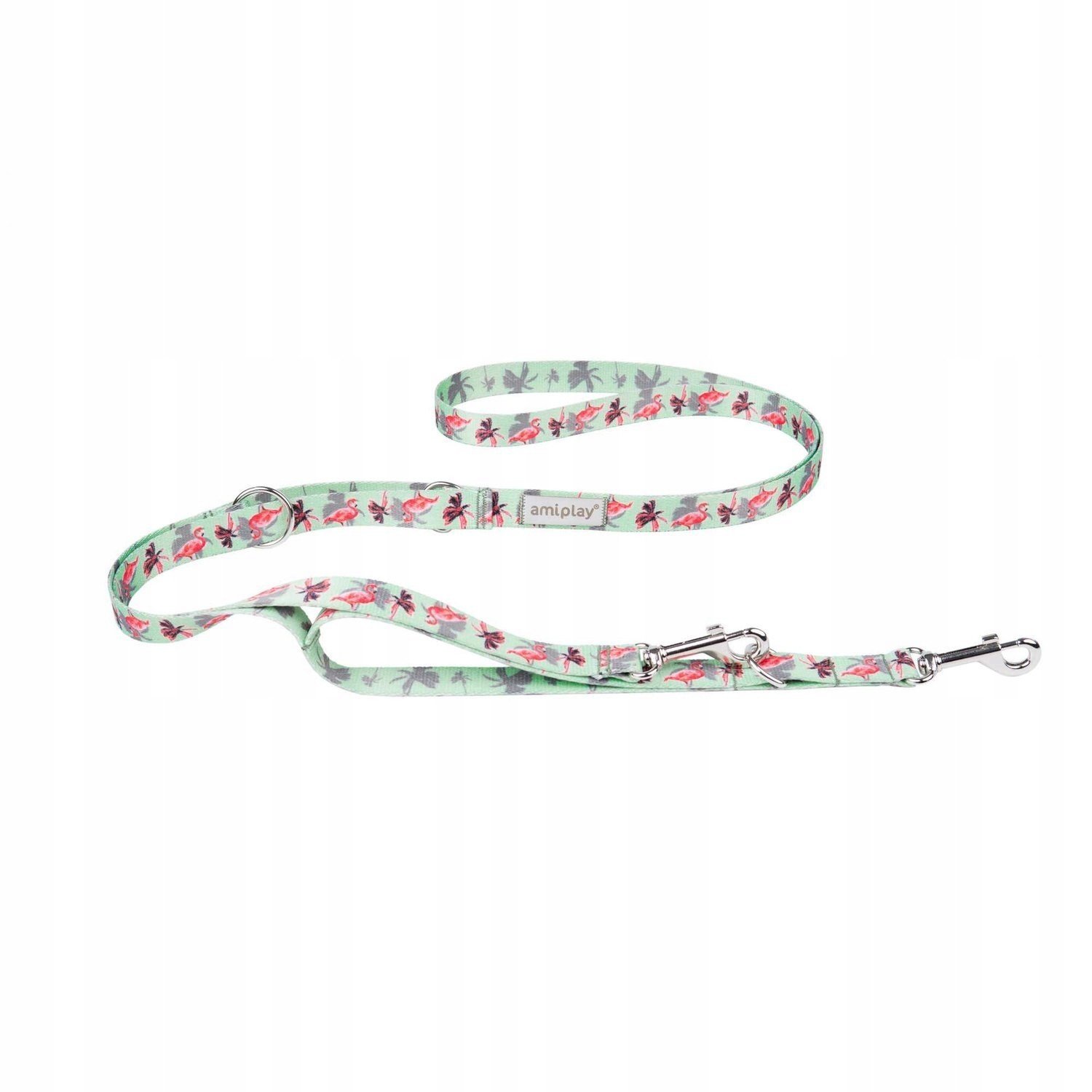 amiplay vodítko pro psa 7v1 BeHappy L 1-2m Flamingo
