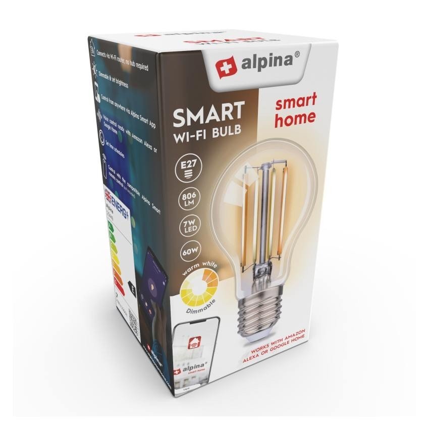 Chytrá žárovka LED WIFI bílá stmívatelná E27 860LM