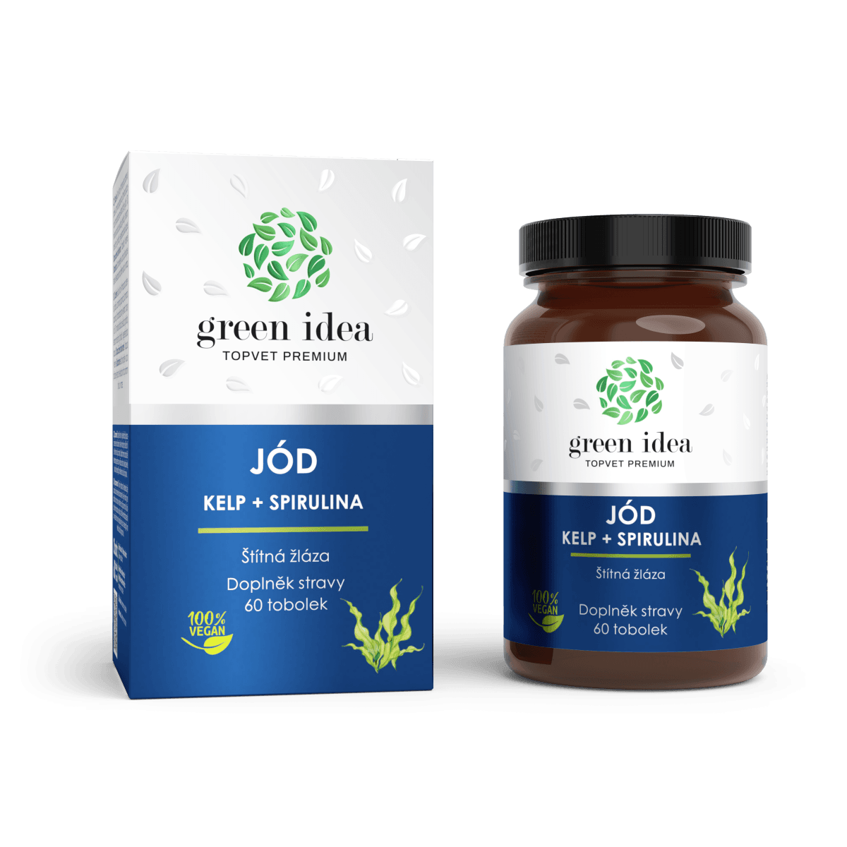 GREEN IDEA Jód - kelp+spirulina