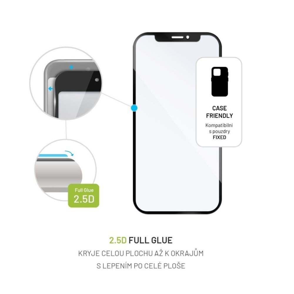 Ochranné tvrzené sklo FIXED Full-Cover pro Motorola Moto G54 5G, černá
