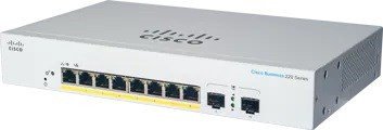 Cisco switch CBS220-8FP-E-2G, 8xGbE RJ45, 2xSFP, fanless, PoE+, 130W - REFRESH