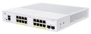 Cisco switch CBS350-16FP-2G-UK, 16xGbE RJ45, 2xSFP, fanless, PoE+, 240W - REFRESH