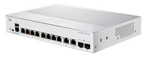 Cisco switch CBS350-8T-E-2G-UK, 8xGbE RJ45, 2xGbE RJ45/SFP, fanless - REFRESH