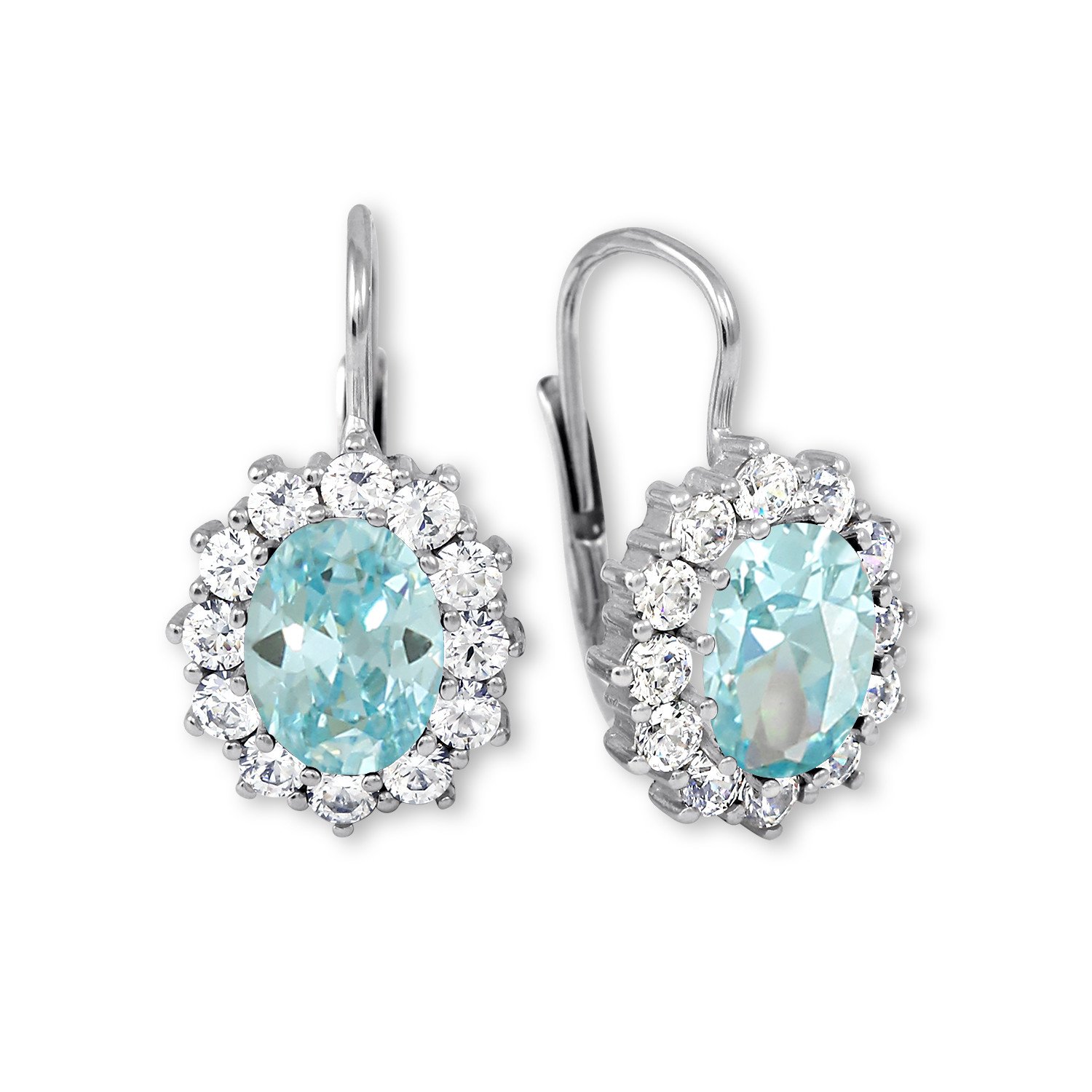 Brilio Silver Třpytivé stříbrné náušnice se zirkony 436 001 00483 0400200