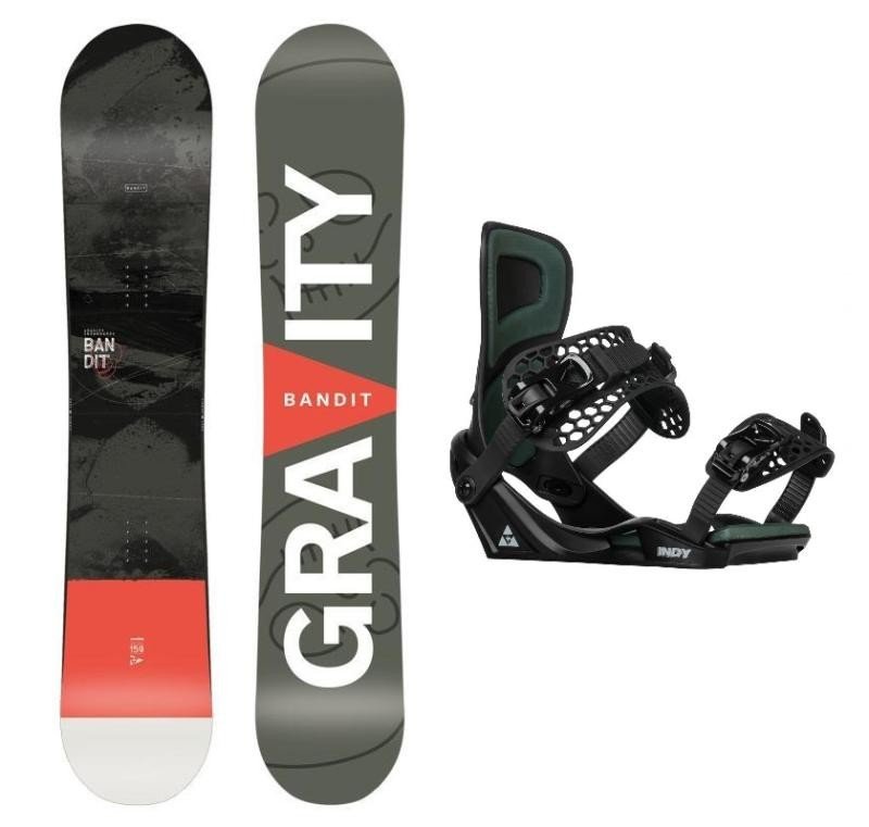 Gravity Bandit pánský snowboard + Gravity Indy black/moss vázání