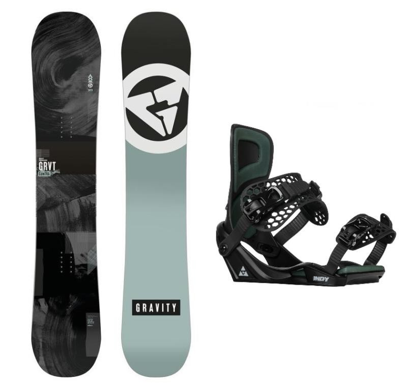 Gravity Contra 23/24 pánský snowboard + Gravity Indy black/moss vázání