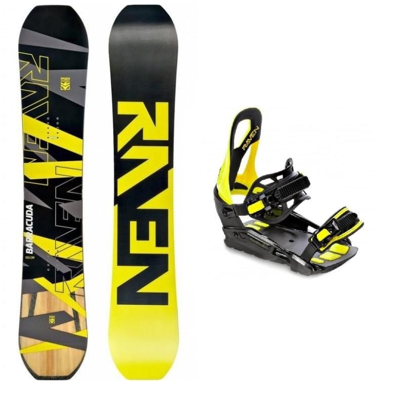 Raven Barracuda Carbon Lime snowboard + Raven S230 lime vázání