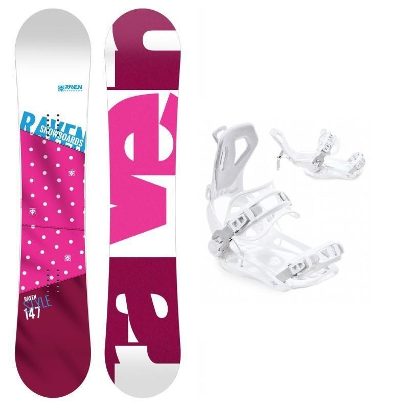 Raven Style Pink dámský snowboard + Raven FT360 white snowboardové vázání