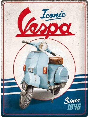 Postershop Plechová cedule Iconic Vespa 1946, ( x  cm)