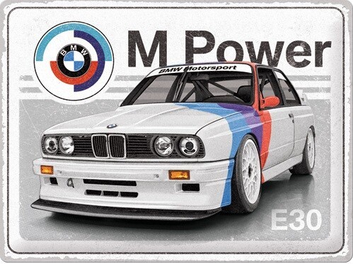 Postershop Plechová cedule BMW M Power, ( x  cm)