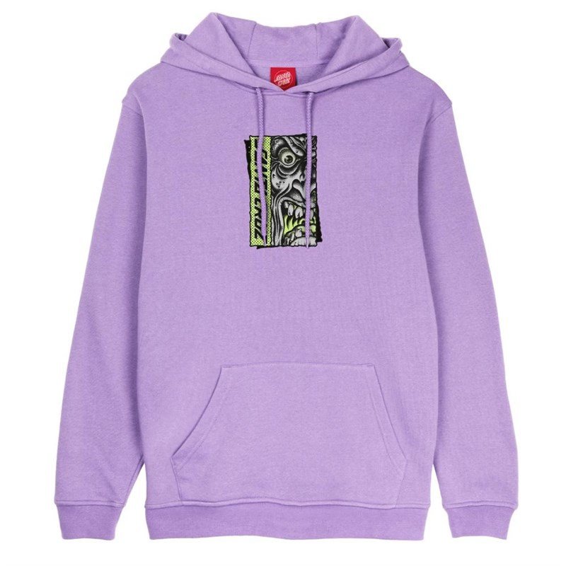 mikina SANTA CRUZ - Roskopp Rigid Face Front Hood Digital Lavender (DIGITAL LAVENDER)