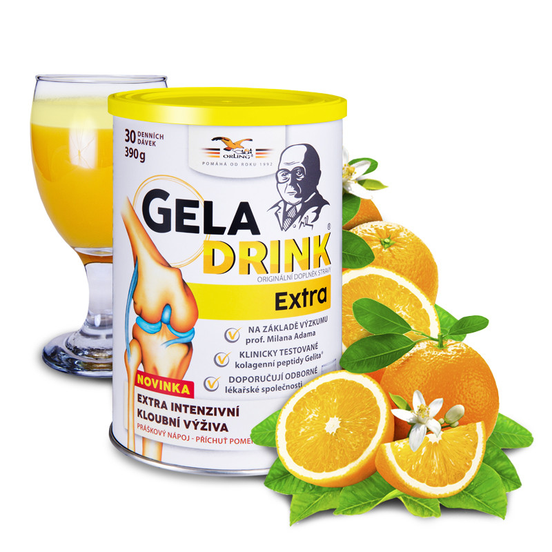 Geladrink Geladrink Extra práškový nápoj příchuť pomeranč 390 g