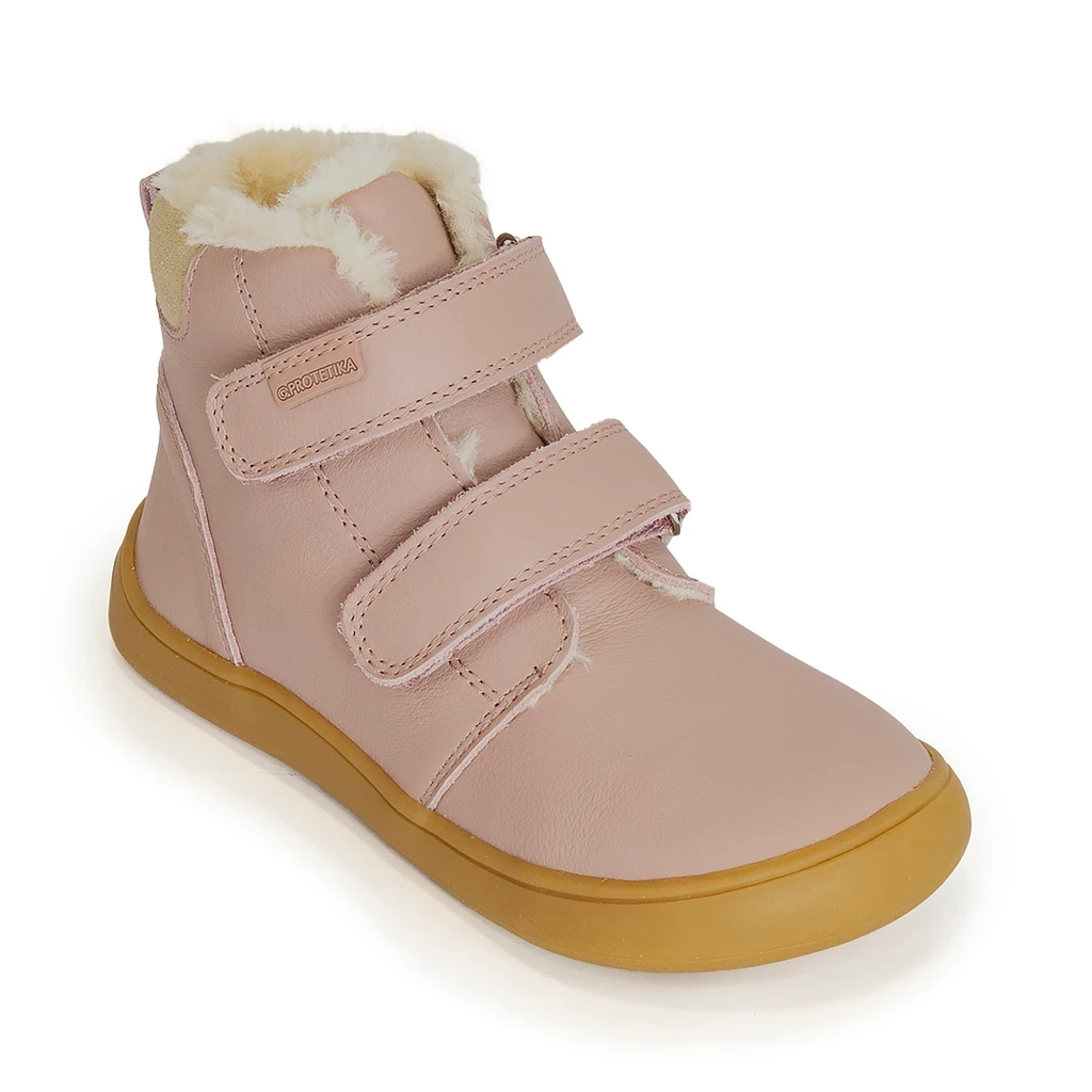 Protetika Dětská zimní barefoot vycházková obuv Deny růžová 23