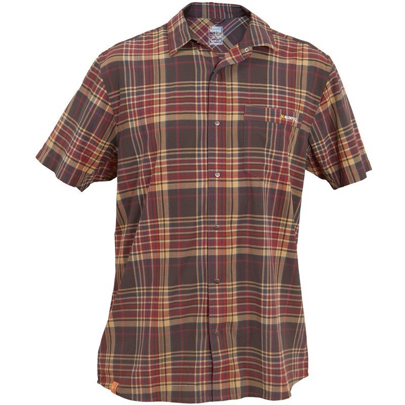 Warmpeace Pánská košile Warmpeace Bradford Hnědá