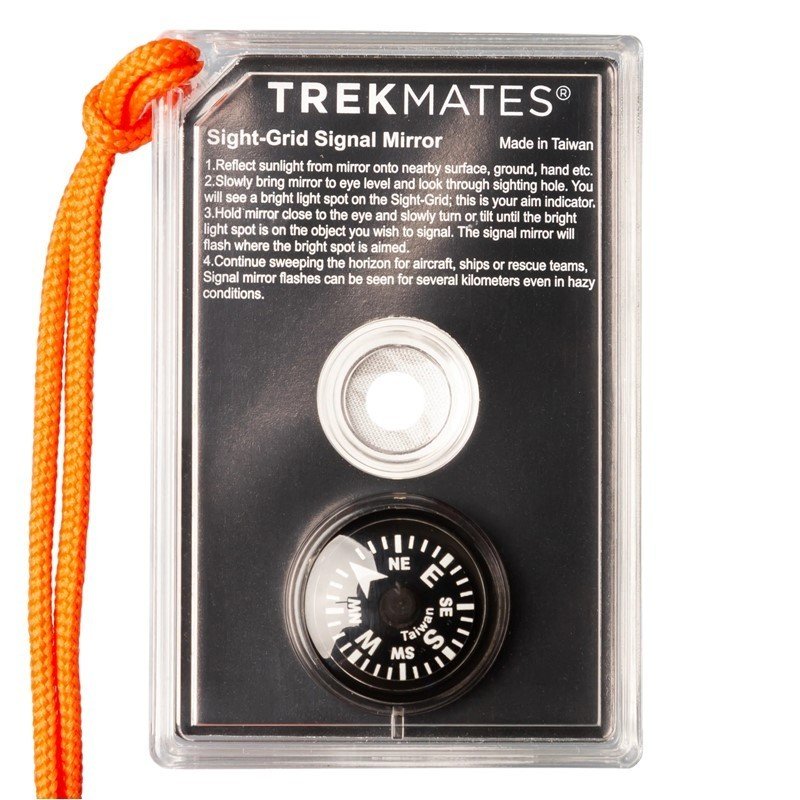 Trekmates Trekmates Signální zrcátko s kompasem a plovákem Transparent