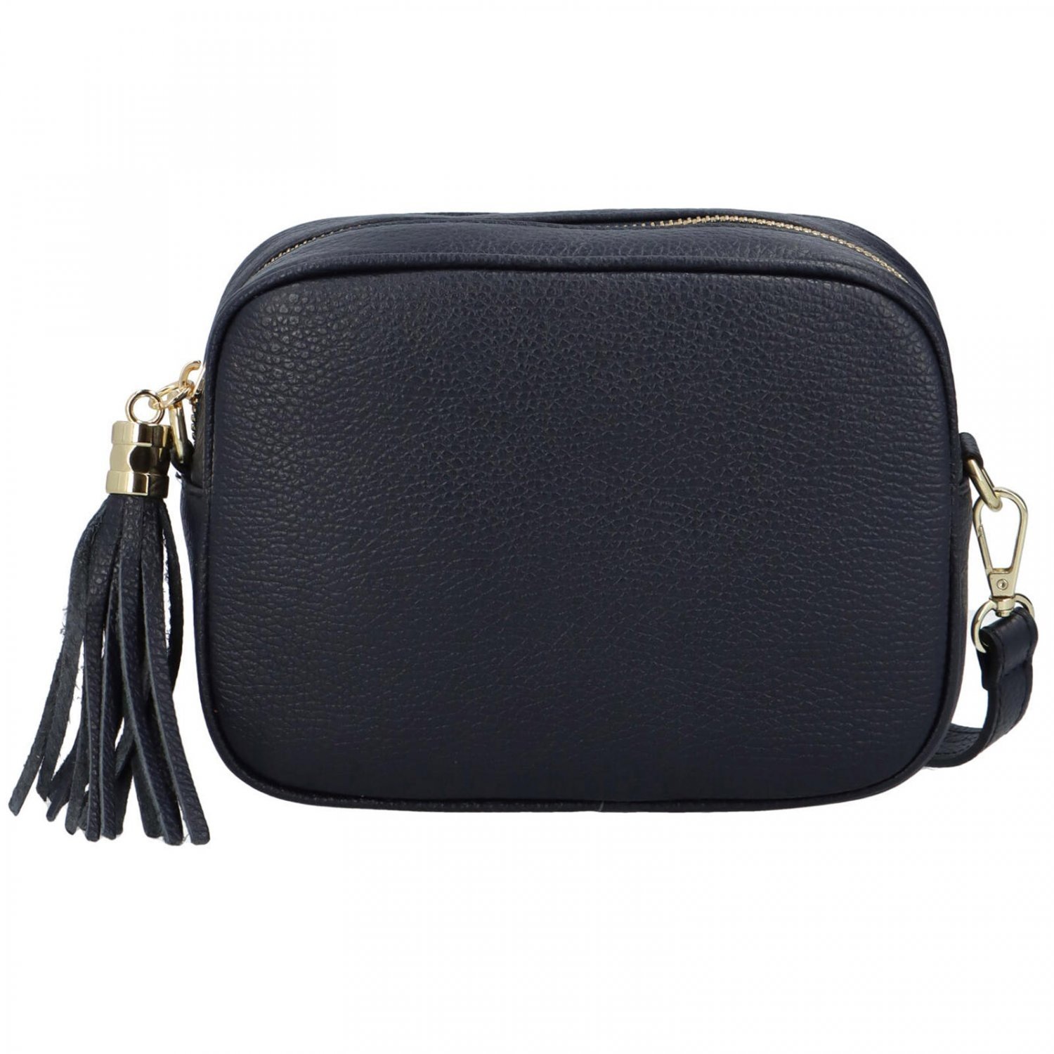 Elegantní dámská kožená crossbody kabelka Liane, tmavě modrá