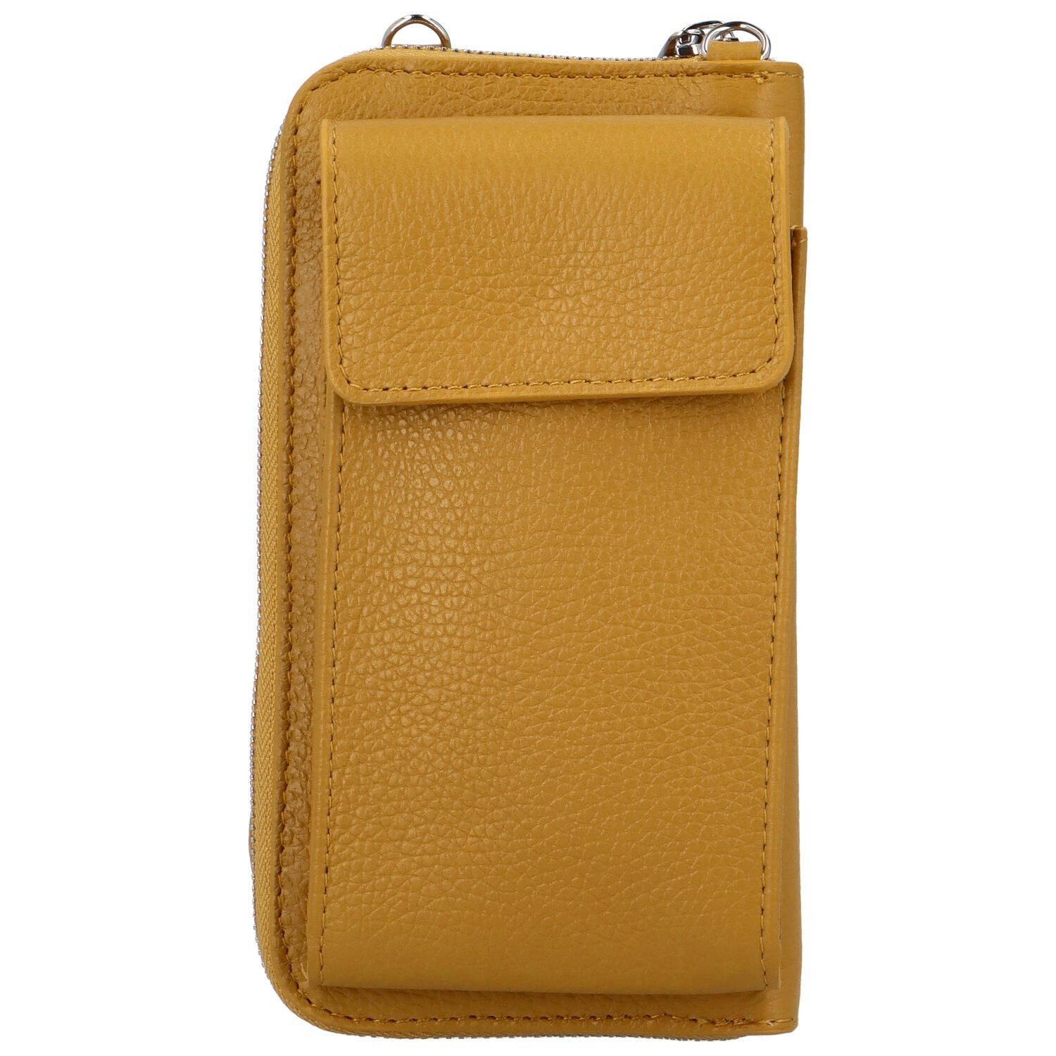 Stylová dámská kožená MINI crossbody Marge, žlutá